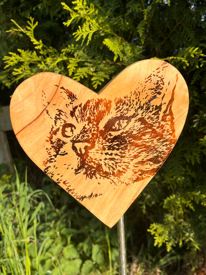 Holzschild mit individuell gebranntem Motiv