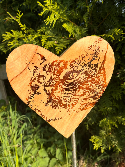 Holzschild mit individuell gebranntem Motiv