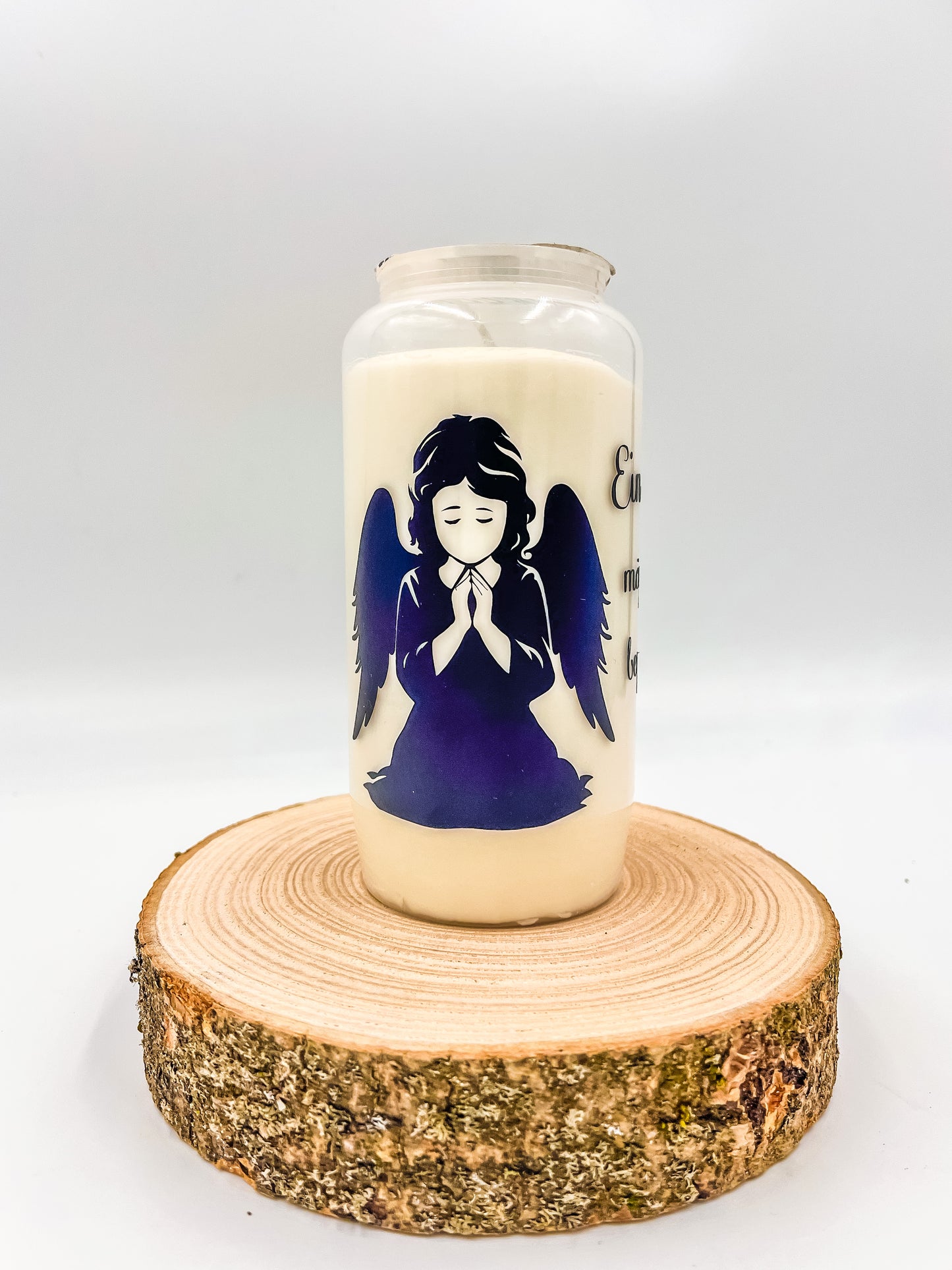 Trauerkerze/Grabkerze auf Baumscheibe