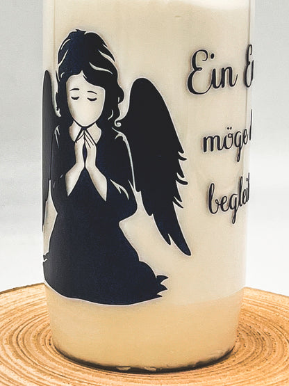 Trauerkerze/Grabkerze auf Baumscheibe