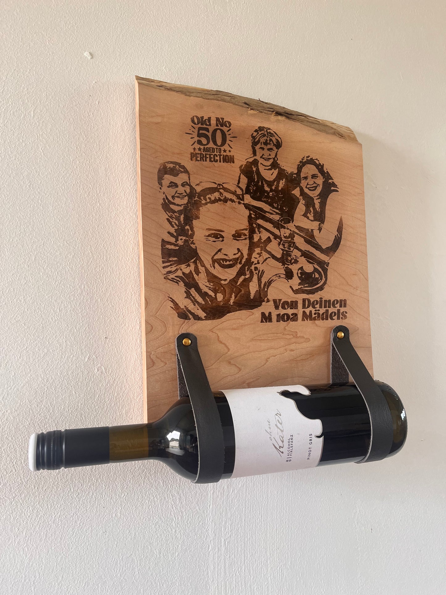 Holzschild mit individuell gebranntem Motiv