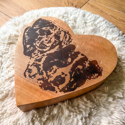 Holzschild mit individuell gebranntem Motiv