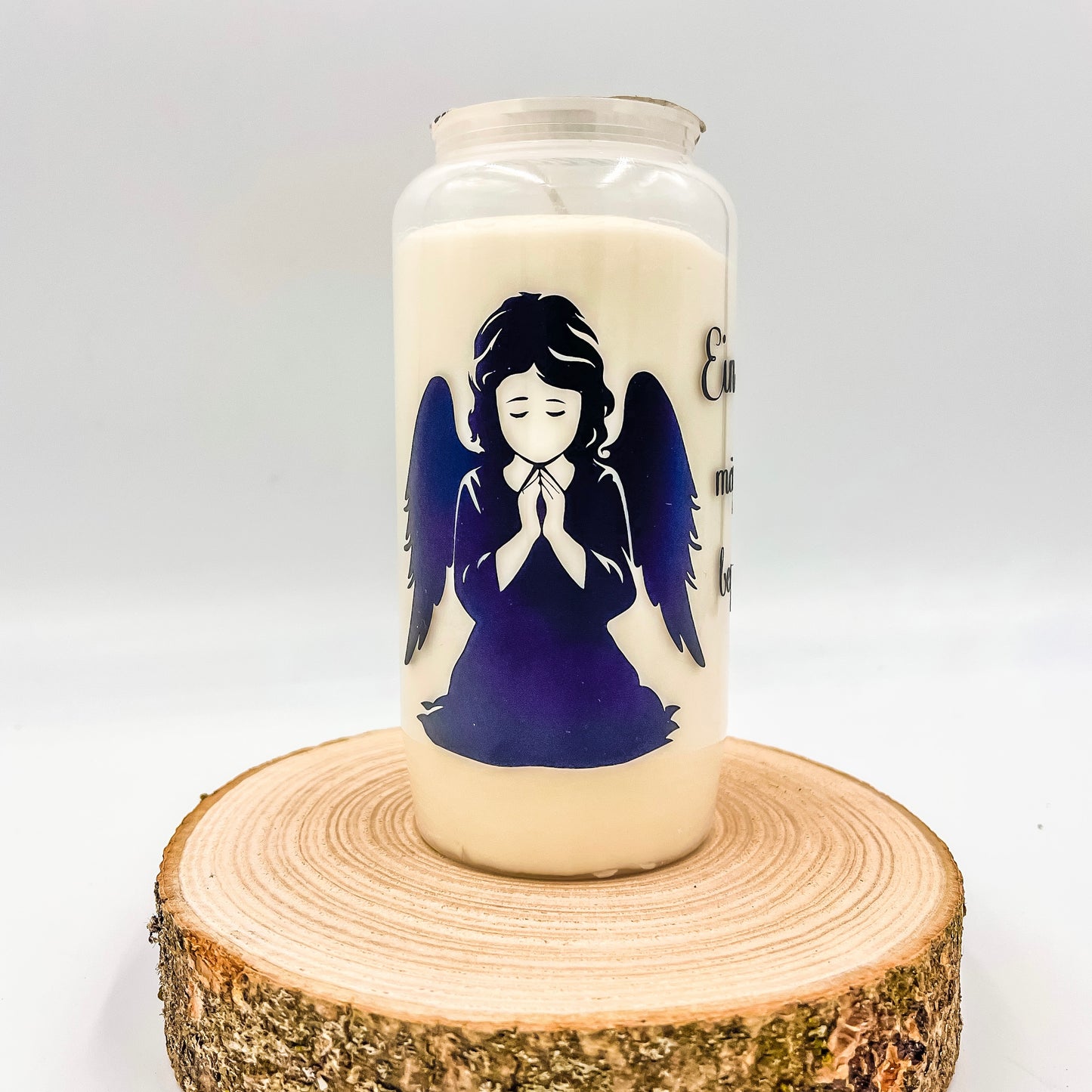 Trauerkerze/Grabkerze auf Baumscheibe